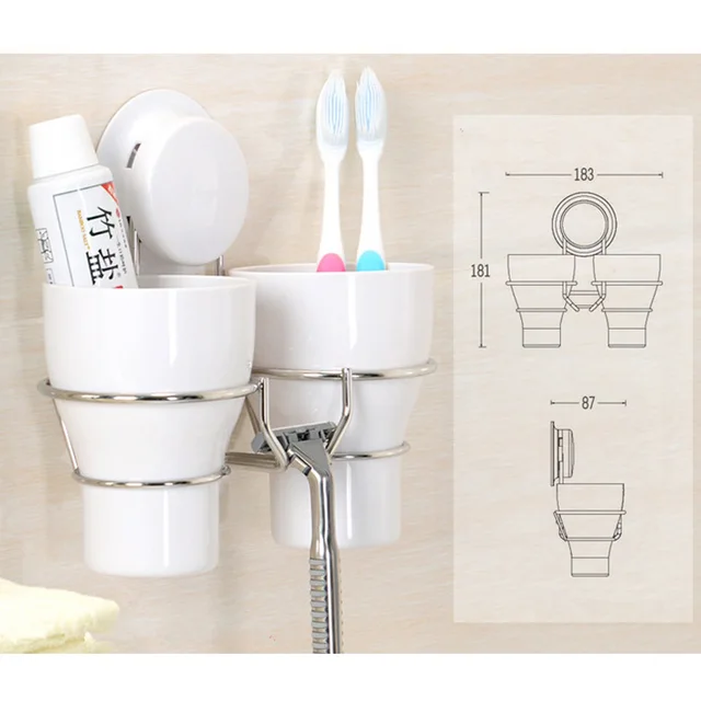 Buy Bathroom Cup Holder Suction Cup Bathroom