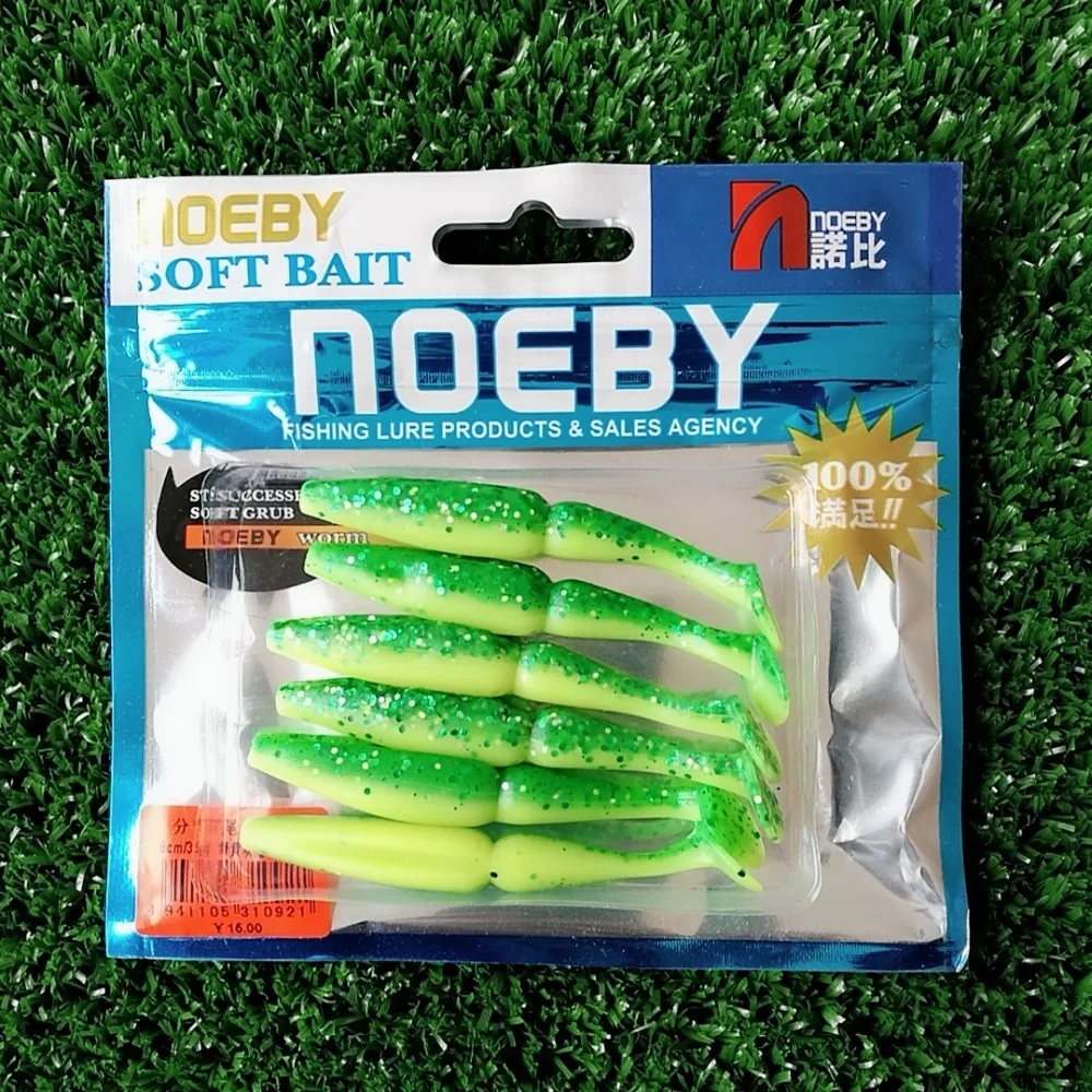 

Noeby 36pcs 7cm/3.2g Fishing lure soft Bait Shad soft lure Black bass pike Zander silicone bait