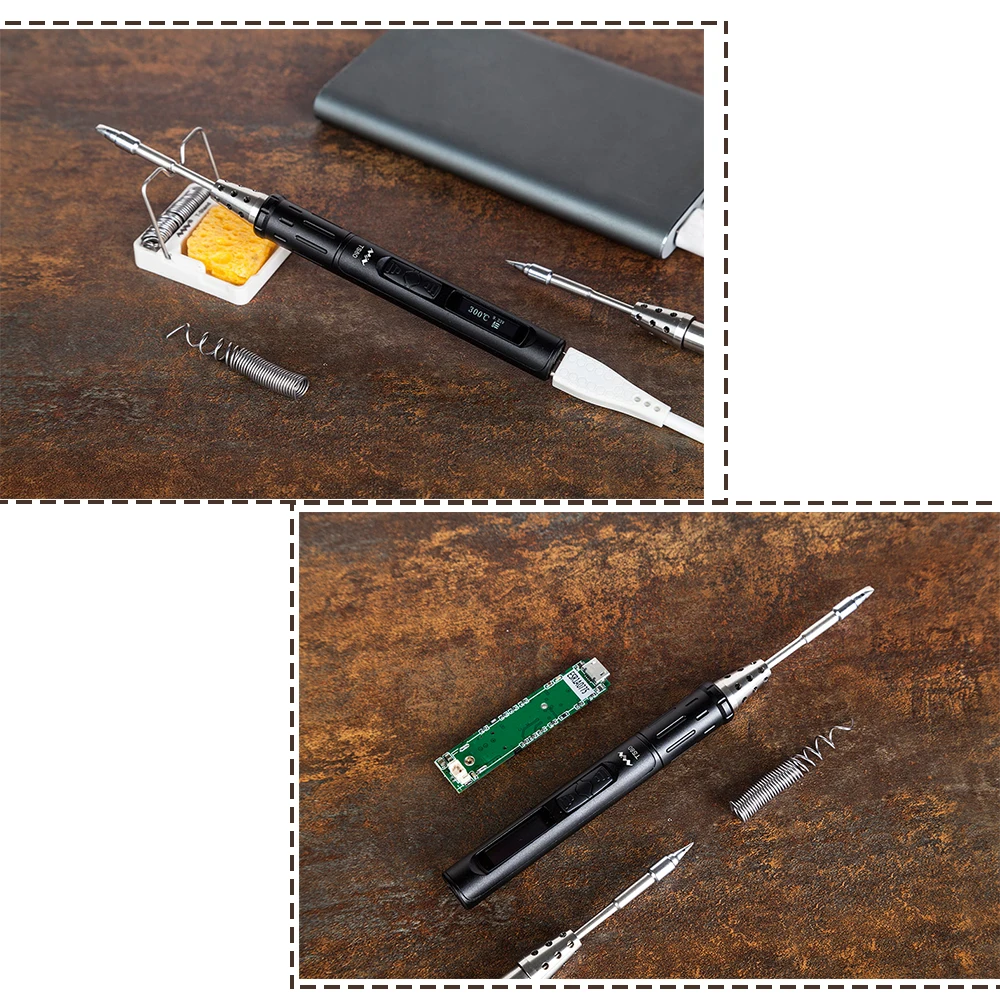 Мини TS80 цифровой электрический паяльник станции OLED Дисплей Тип usb-C Интерфейс пайка ручка Встроенный STM32 чип