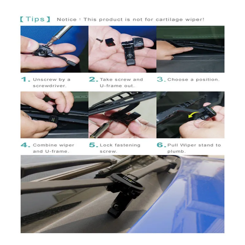 Newst! Hypersonic 2PCS Universal  Black Car Windshield Wiper Stand ForLeft Hand Vehicle Use HP-6406 Car Accessories
