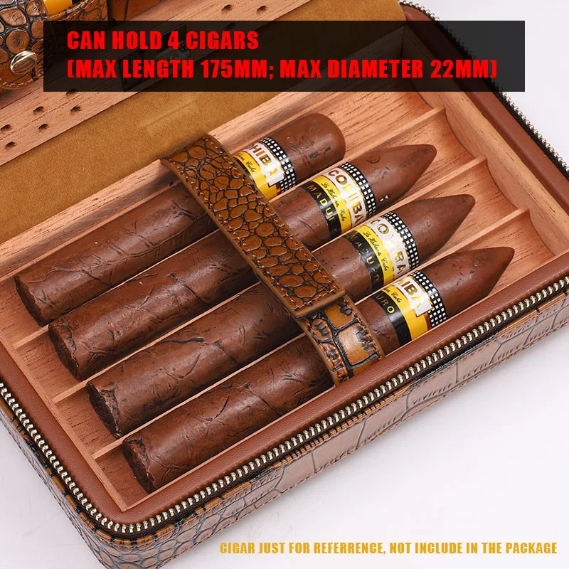 COHIBA Портативный кожаный чехол Дерево кедра с подкладкой для сигар без