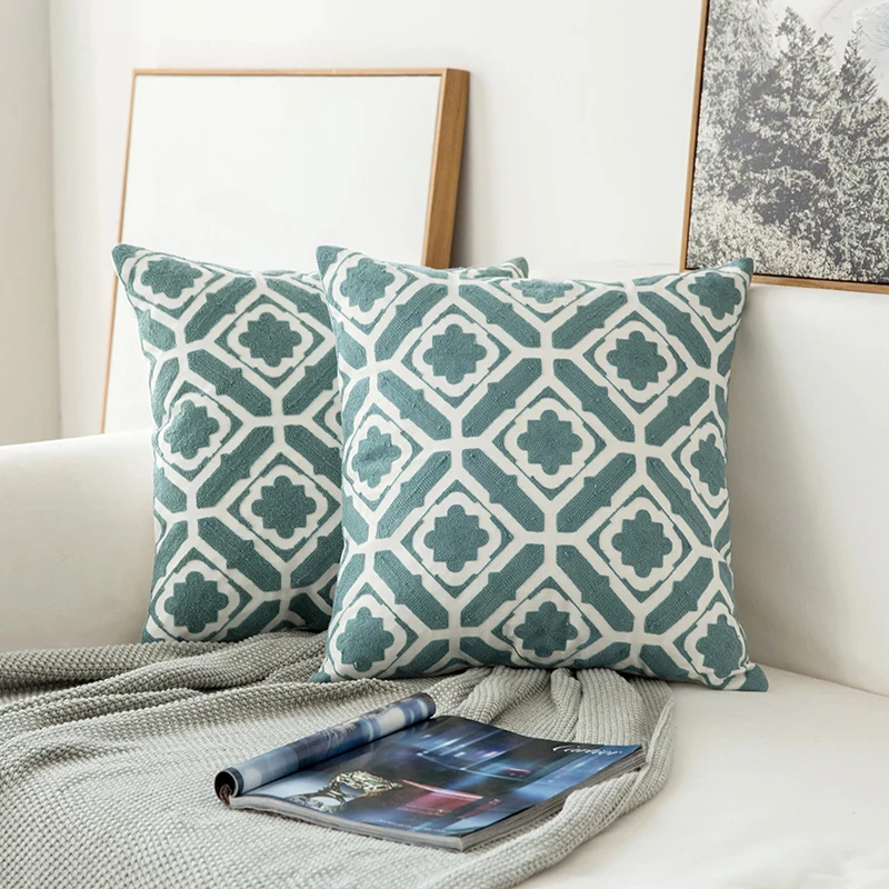 Наволочка для подушки с вышивкой 45 х45 см|cushion cover|cushion cover greygrey cushion |