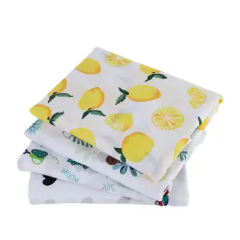 

Muslin Blankets Baby Cotton Blankets Cartoon Patterns Multi-use Newborn Swaddle Print Flowers Infant Gauze Towel Baby