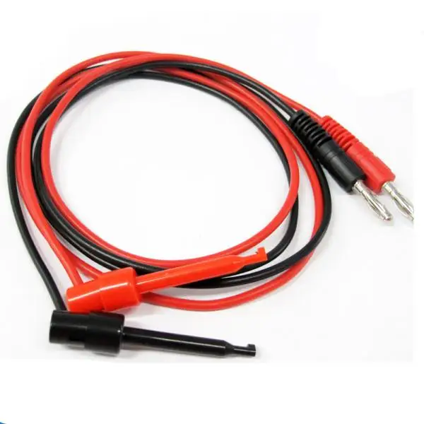 1 Pair Small Test Hook Clip to Banana Plug for Multimeter Test Lead