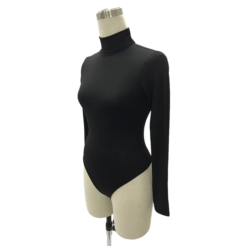 Turtle Neck Bodycon Bodysuit for Women 62 19269-3