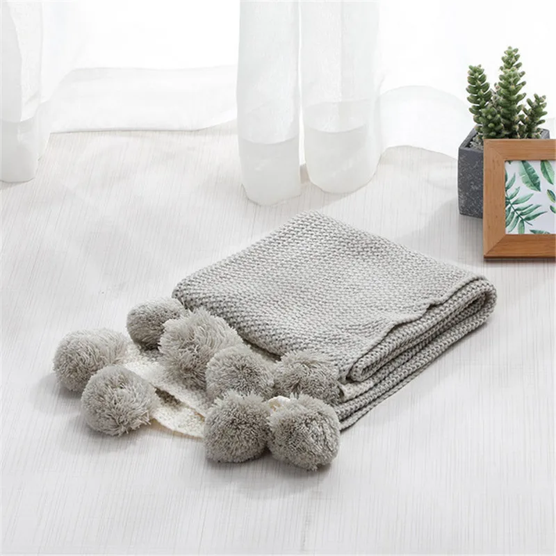 

70X100cm Baby Blanket Ball Newborn Toddler Knitted Blanket Winter Summer Soft Cute Swaddling Wrap For Bed Sofa Basket Stroller