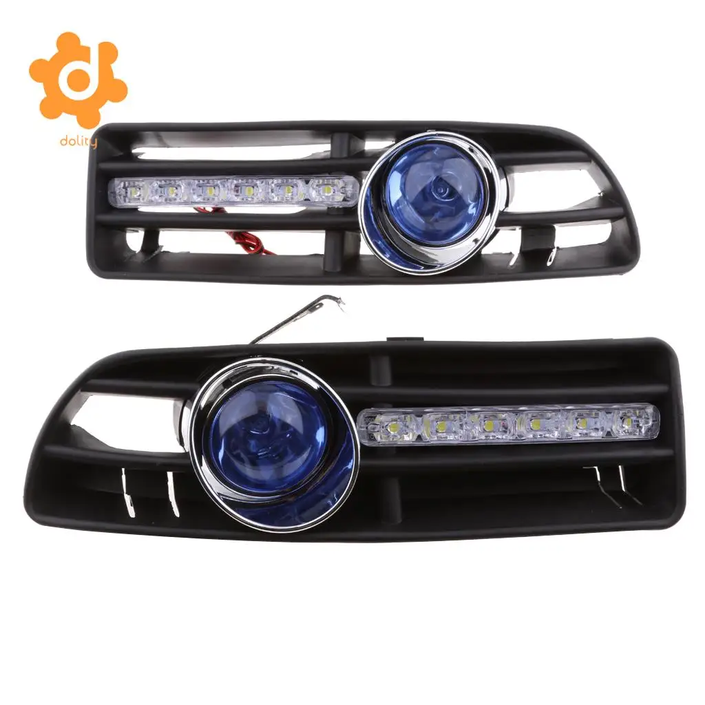 2 Pieces Car Fog Light Lamp Grille Clear Lens for  VW Jetta Bora Mk4 99-04
