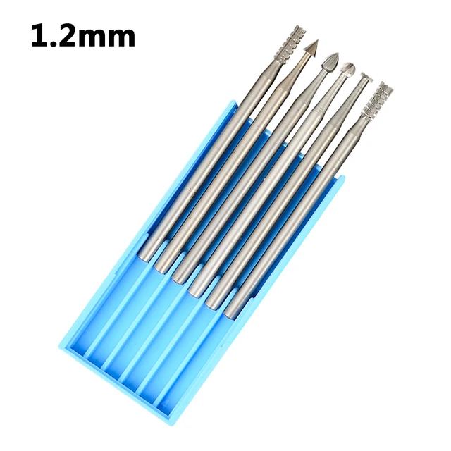 6pcs Round Burs Sets Rotary Abrasive Tool Dental Lab Burs for Dremel