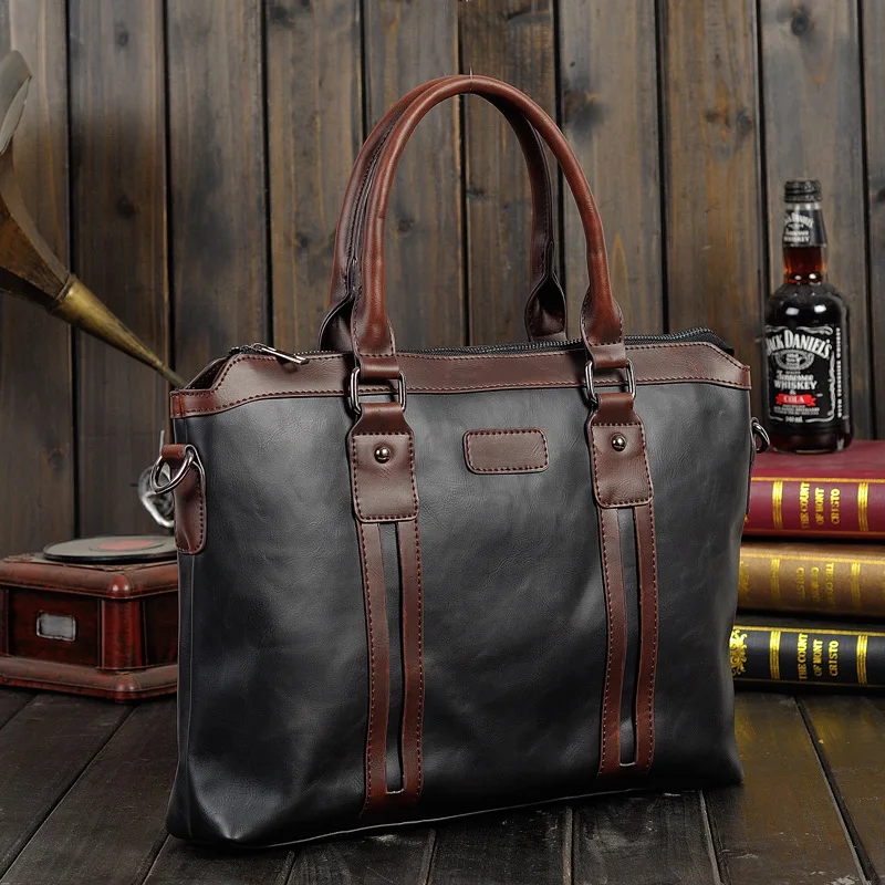 Модный бренд дизайн для мужчин's Портфели Сумка сумки для мужчин бизнес мужской сумка Винтаж бизнес