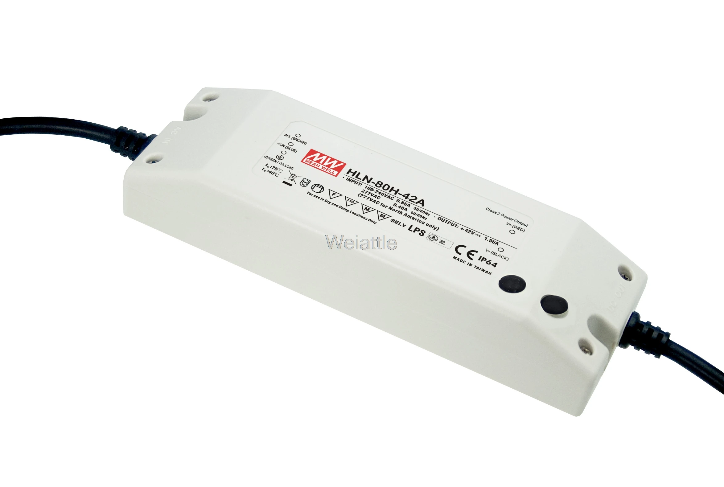 

MEAN WELL original HLN-80H-20A 20V 4A HLN-80H 20V 80W Single Output LED Dimming Driver Power Supply A type Waterproof IP65