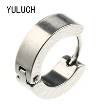 Yuluch унисекс противоаллергическое Титан Сталь пряжки прилив корейской моды Нержавеющая сталь серьги пряжкой в стиле панк