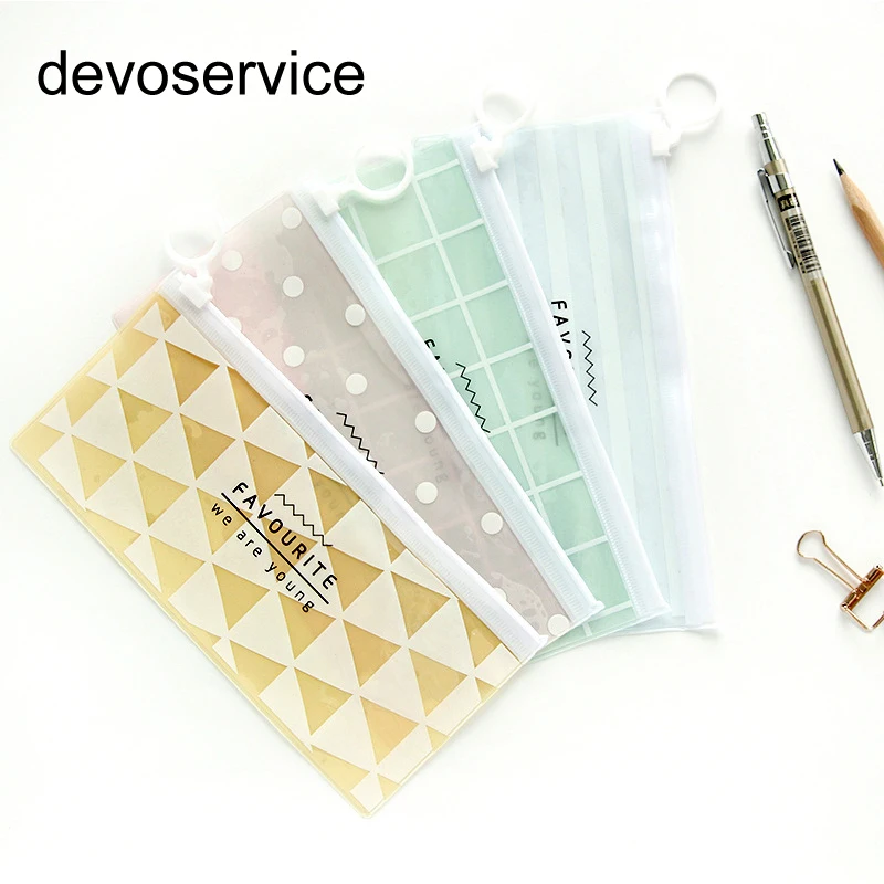 

1pc PVC Cartoon Translucent File Folder Pen bag Pencil Case Cute Kawaii Animal Envelope Folders School Office Supplies