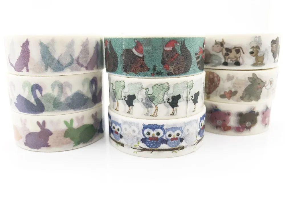 jiataihe washi tape Lion animal bird fox deer crocodile Cow penguin parrot turkey rabbit chicken horse god free shipping