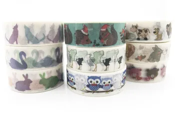 

jiataihe washi tape Lion animal bird fox deer crocodile Cow penguin parrot turkey rabbit chicken horse god free shipping