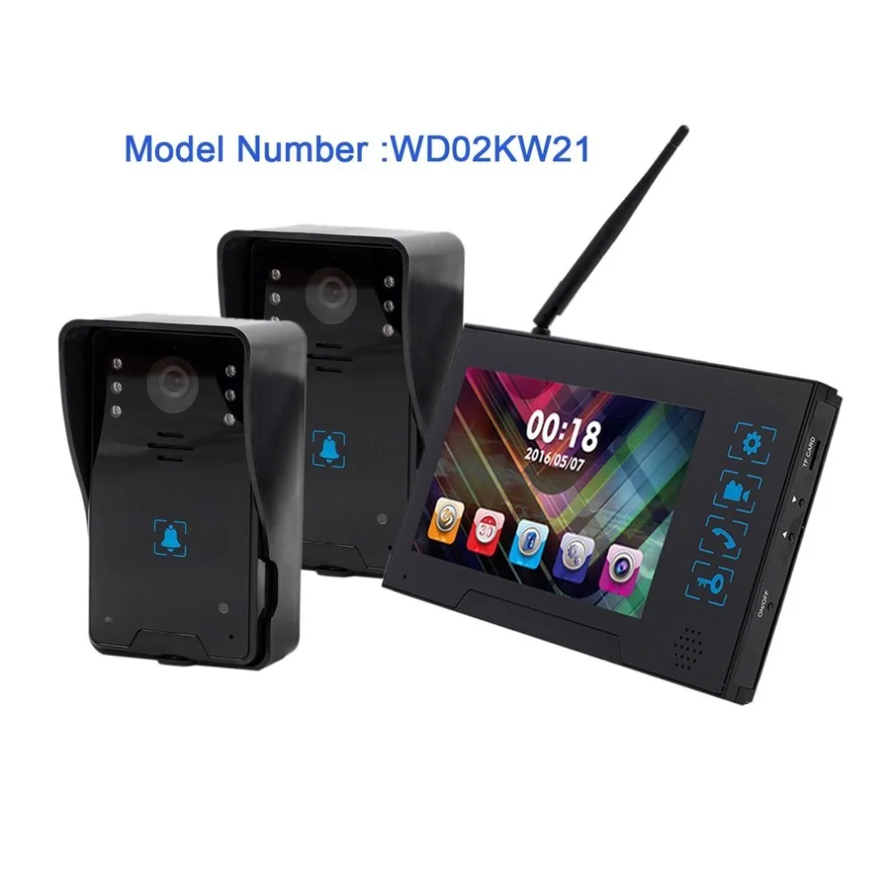 

5V 7-Inch TFT Screen Wireless Visual Doorbell Infrared Night Vision Doorbell Video Intercom Door Phone Home Security