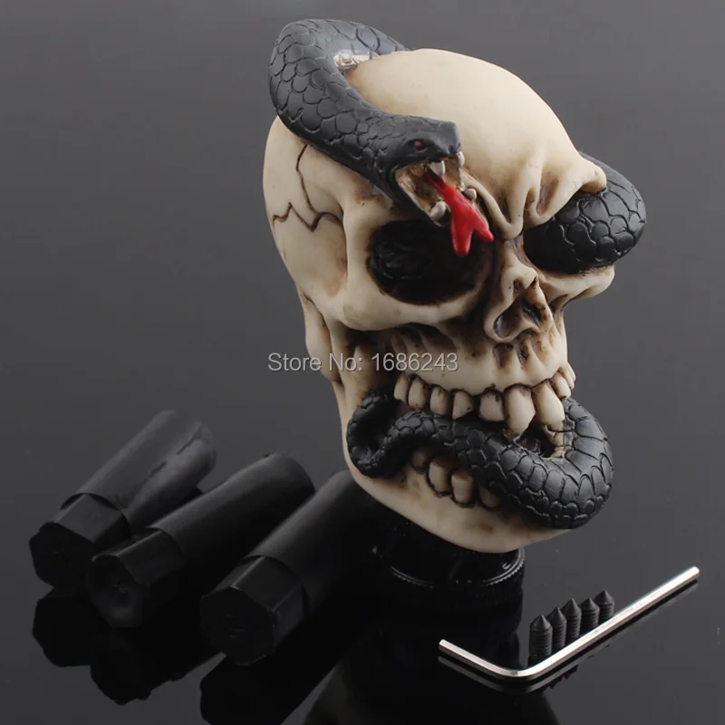 

Snake Skull Universal Manual Car Gear Stick Shift Knob Shifter Lever Cover Kits New