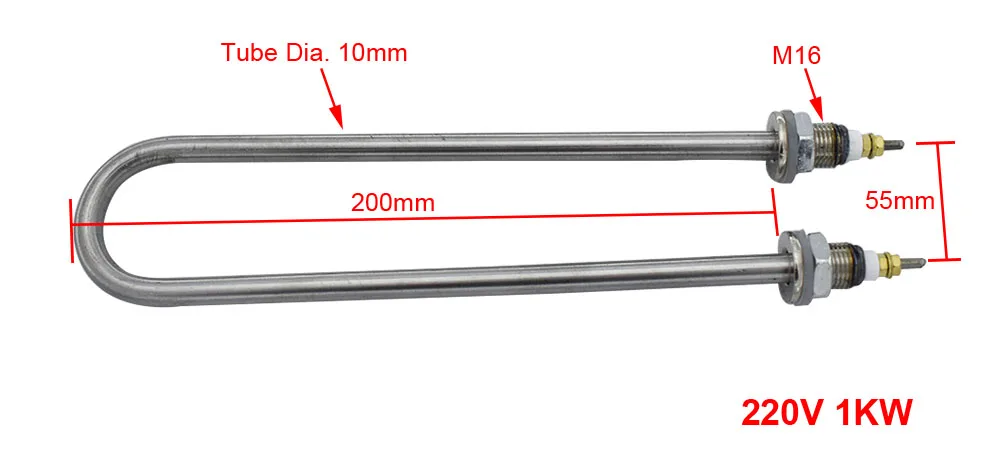 M16/M18 нагревательный элемент из нержавеющей стали 220 В/380 В трубчатый нагреватель Электрический водонагреватель для кухонных принадлежностей