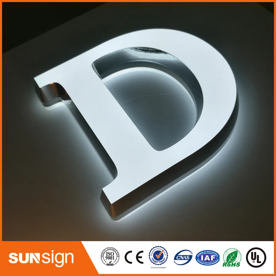 Оптовая продажа передняя подсветка светодиодный акриловый знак с буквами|acrylic led