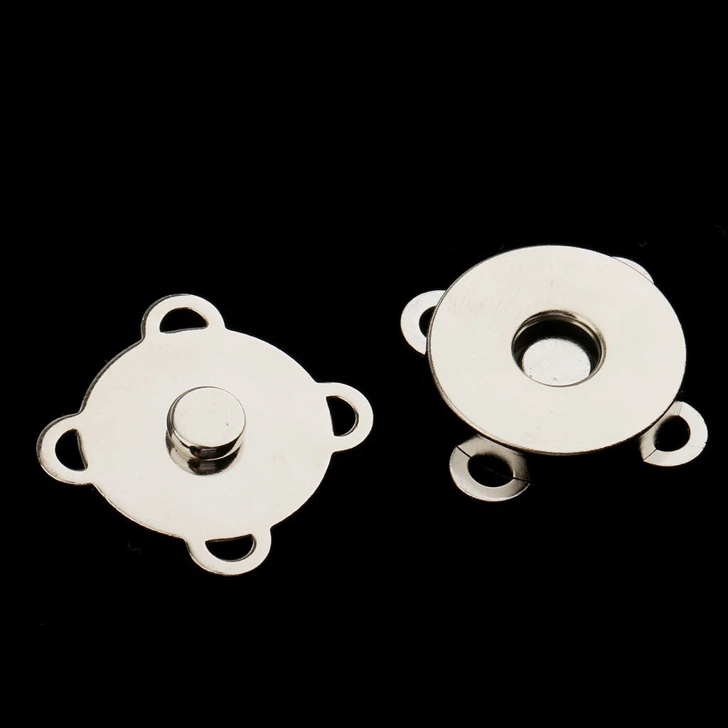 10 Pieces/Set Magnetic Bag Clasps Pressure Closures Buttons Sew On for Craft Purses Bags Clothes Leather Clutches Backpacks