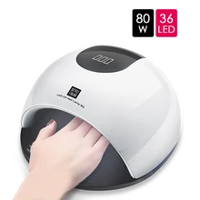 80 Вт УФ-светодиодный светильник для ногтей, маникюрный светильник, лампа для отверждения всех гель-лаков, сенсорная машина для дизайна ногтей, 36 светодиодный бисер, Сушилка для ногтей