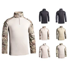 Горячая Шестерни на открытом воздухе Футболка Для мужчин с длинным рукавом охота тактическая группировка сухопутных сил рубашки форма Пеший Туризм дышащая рубашка 13 Цветов