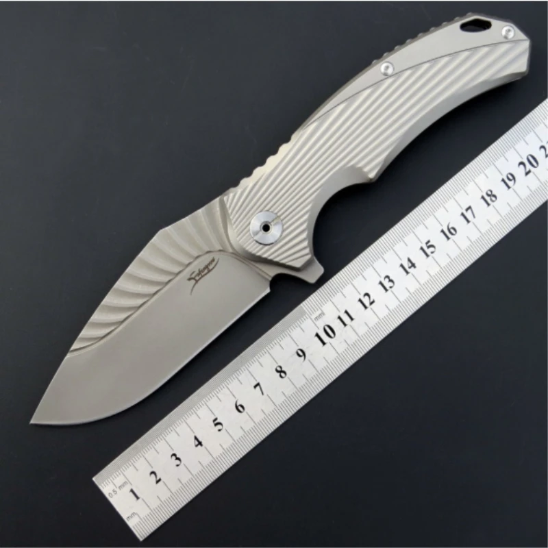 Esiwo складной нож D2 лезвие TC4 титановая ручка карманные походные тактические ножи для выживания охотничий Флиппер Портативный нож для повседневного использования