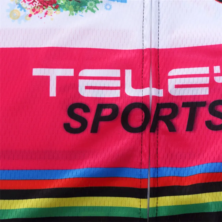 12 Black with Fashion Flower Printing Bicycle Jersey Set Outdoor Sportswear Short Sleeve Suite Quick Dry Ropa Ciclismo (12)