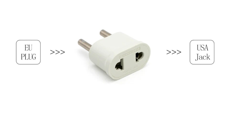 1PC 4.8mm US To EU Plug USA To Europe Travel Wall AC Power Plug Charger Outlet Adapter Converter 2 Round Pin Electrical Socket (3)