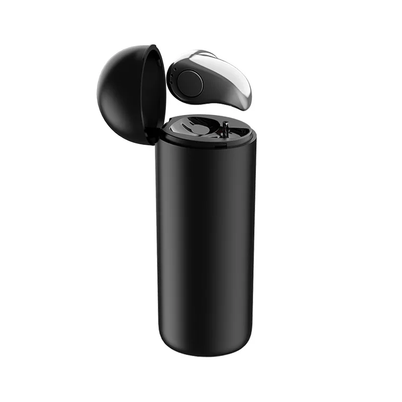 Беспроводные Bluetooth наушники s530 с зарядной подставкой, мини спортивные наушники с микрофоном, музыкальная гарнитура для мобильных телефонов - Цвет: Black