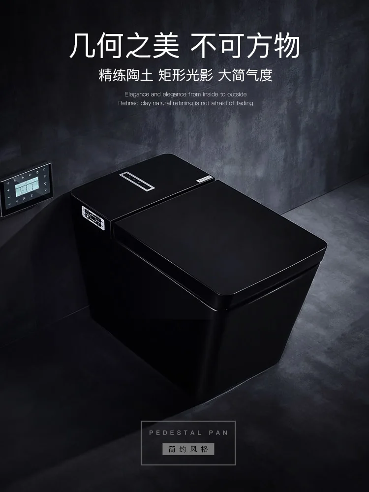 

Square Intelligent Toilet Fully Automatic Flushing And Drying Toilet Ceramic, Tropical Remote Control Seat