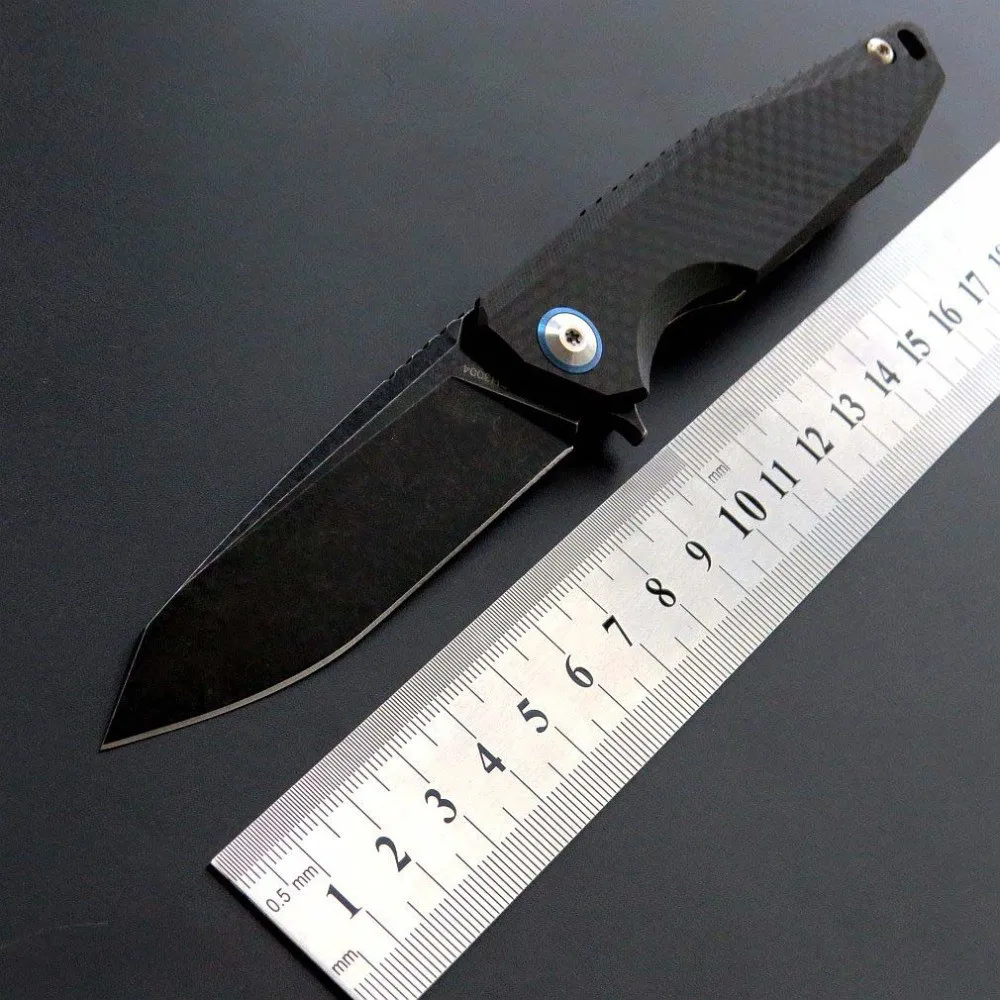 

H3004 TC4 titanium carbon fiber titanium handle sharp folding knife high hardness AUS-8 blade saber outdoor portable knife &