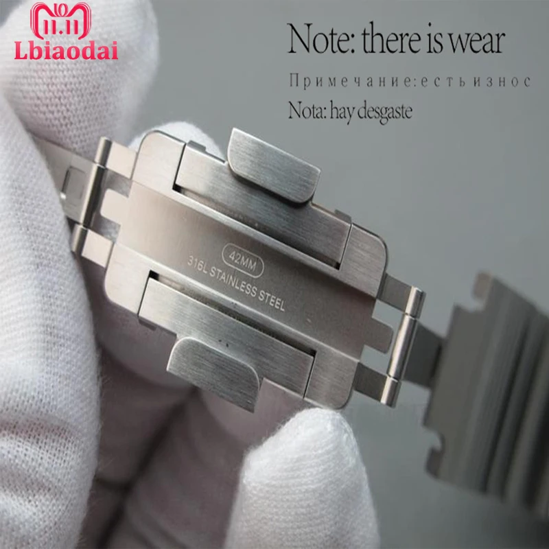 

EIMO Original real Genuine For Apple watch Band 44mm 40mm Stainless Steel Link Bracelet Strap iwatch Series 3/2/1 watchband