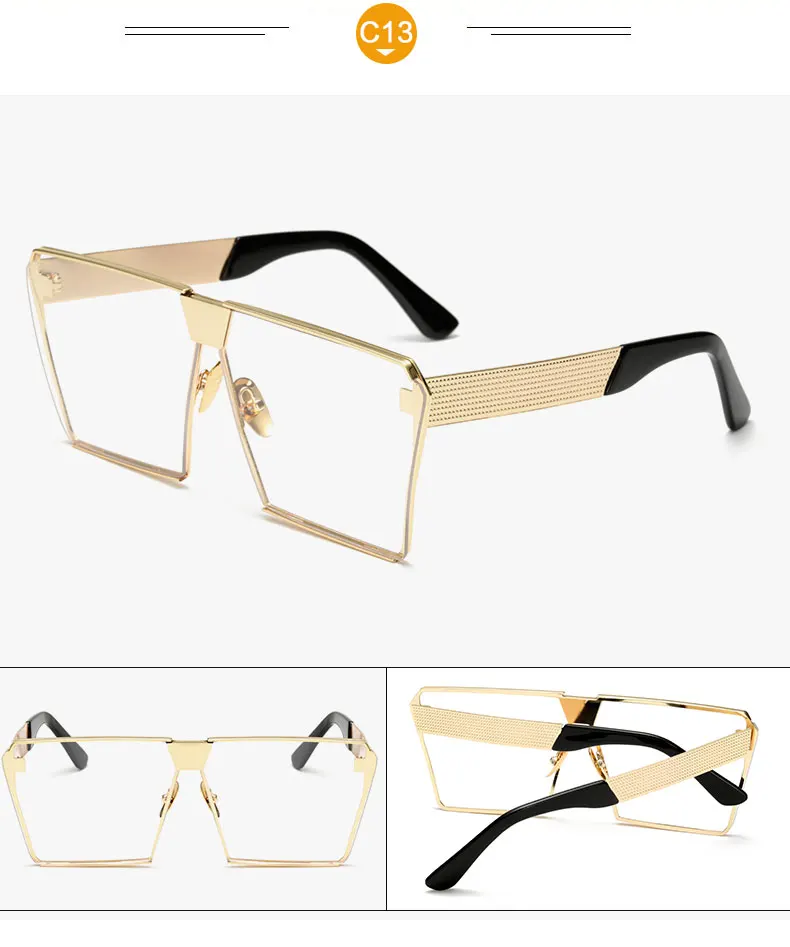 AFOFOO модные негабаритные солнцезащитные очки с металлической оправой квадратной Роскошные брендовые дизайнерские женские Зеркальные Солнцезащитные очки Мужские UV400 большая затененная оправа