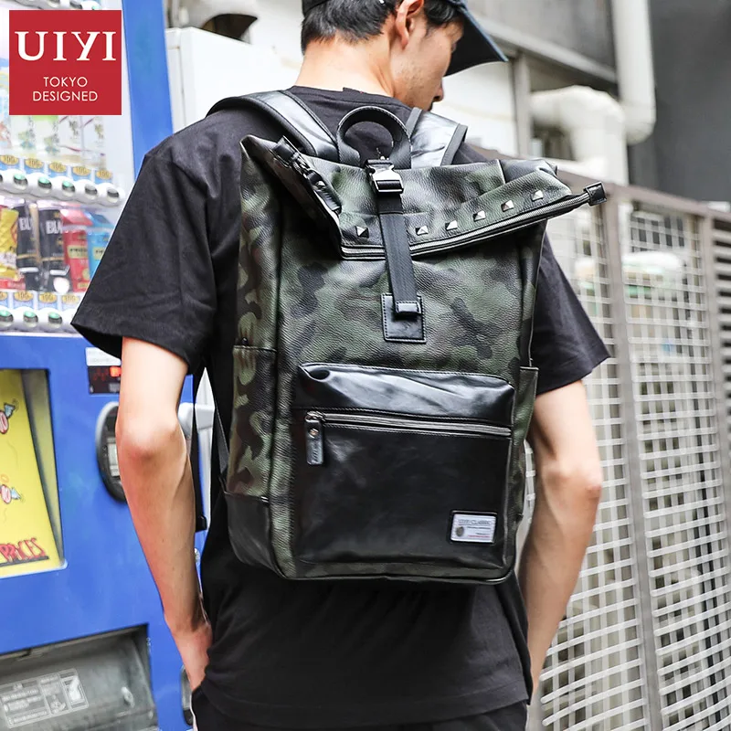 

UIYI Brand New Design Men Camouflage Backpack Tourist Anti-Theft Computer 15' Waterproof Laptop Male Fashion Backpacks Boy Bags