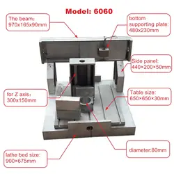 Cnc алюминиевая рама 6060 DIY гравировальный сверлильный станок фрезерный рабочей области 600x600x150 мм