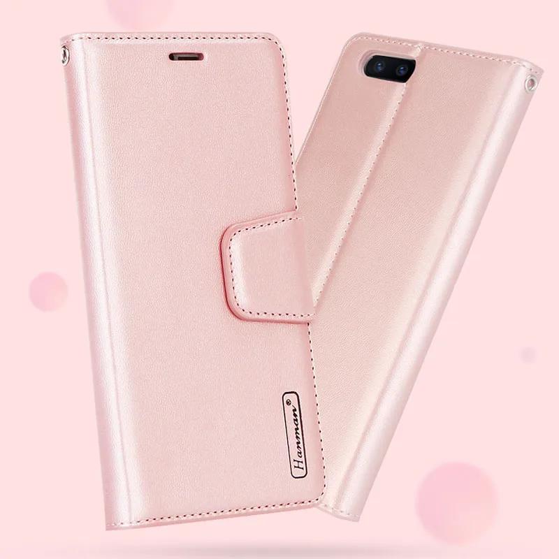 Hanman для OPPO R11 Роскошные Бизнес кожаный бумажник чехол Магнитный закрыть стенд