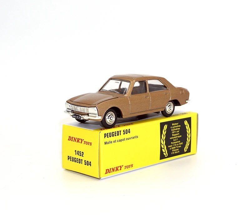 Игрушки Dinky Atlas 1452 1/43 PEUGEOT 504 Горячая литая модель автомобиля коллекционные игрушки для детей и взрослых колеса