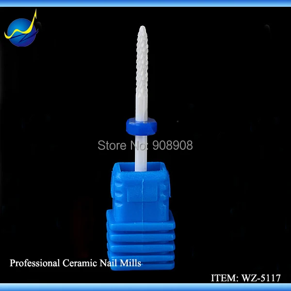 

New 1pc Needle Cuticle Clean Ceramic Nail Drills Bits Electric Manicure Pedicure Salon Micromotor Machine Nail Art Tools 3/32''