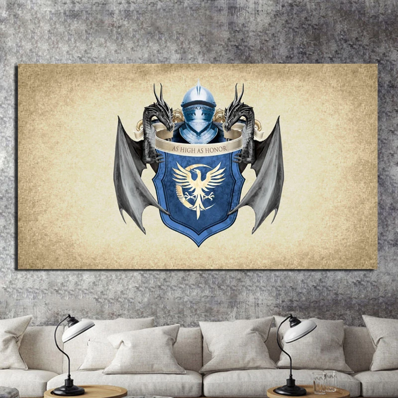 

High As Honor Game Of Thrones Canvas Painting Prints Living Room Home Decoration Modern Wall Art Oil Painting Poster Pictures HD