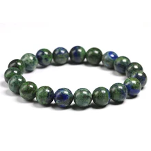 Натуральные камни, Хризоколла Азурит круглый мужские браслеты из бисера прядь женские ювелирные изделия ручной работы делая подарок