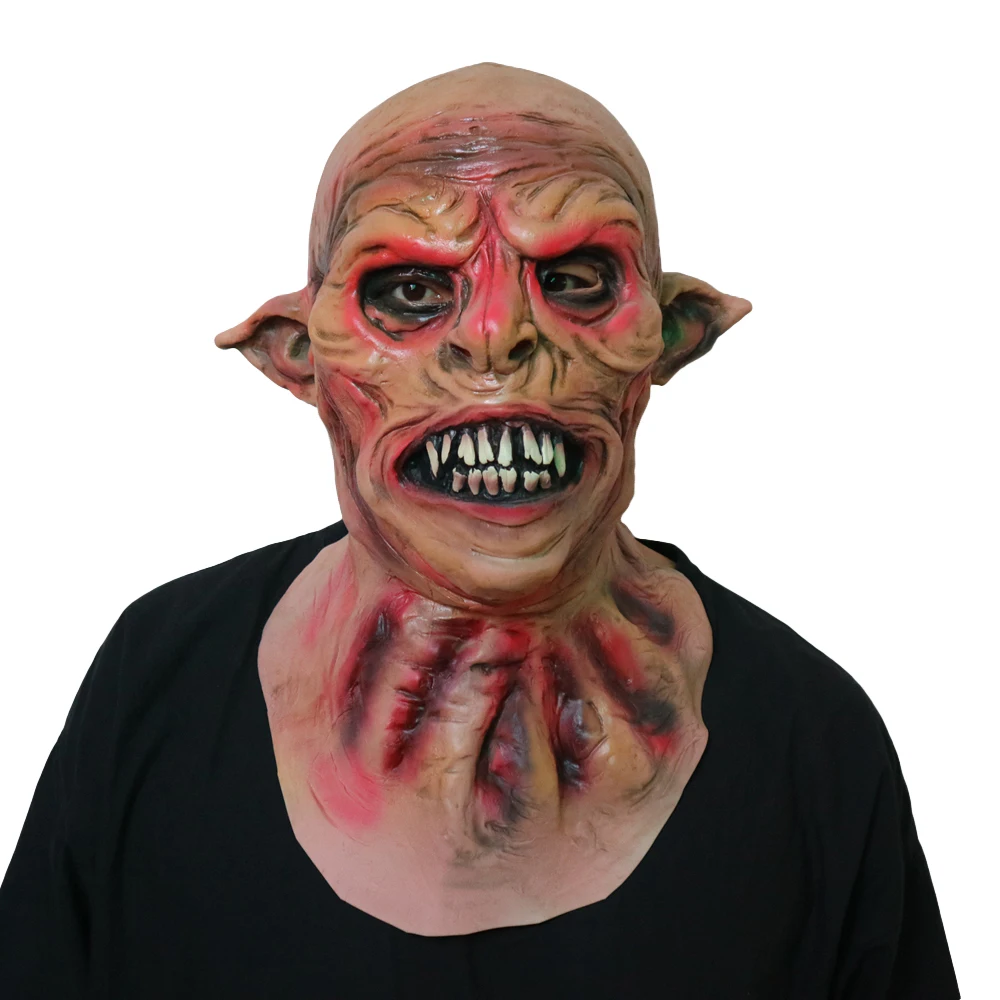 Маска оборотня на Хэллоуин, страшный латексный костюм для взрослых, Вечерние Маски для лица, маска вампира на всю голову, косплей, маска бутафория для маскарада