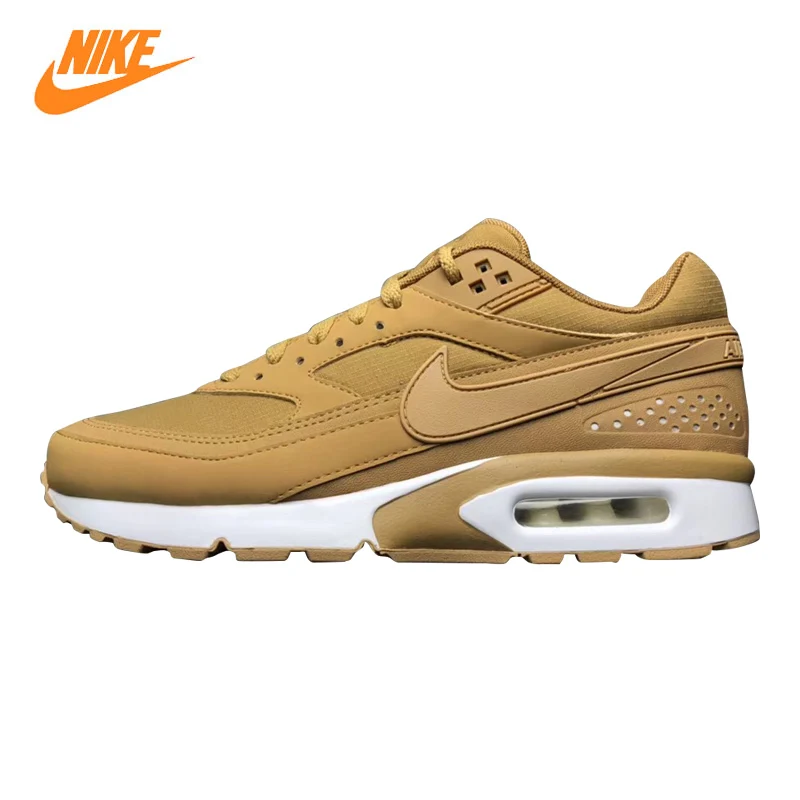 

Nike Air Max BW Premium Men's Running Shoes, Yellow/Grey, Breathable, Shock Absorbing Wear-resistant 881981 200 881981 001