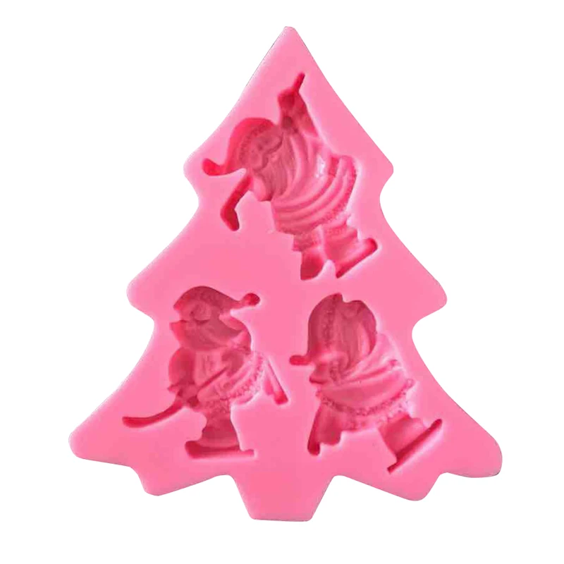 DIY Christmas Silicone Fondant Cake Mold Sugarcraft Decoration Chocolate Mould Tool