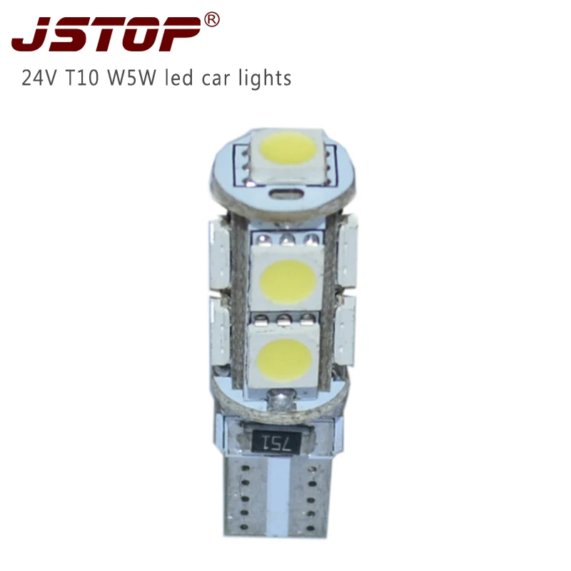 Buy 24VDC light led T10 W5W car JAC bulbs 9smd led