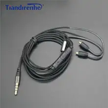 Обновление MMCX кабель с микрофоном для Shure SE215 SE535 SE846 SE425 наушники гарнитура линия наушников провод для iPhone Android IOS