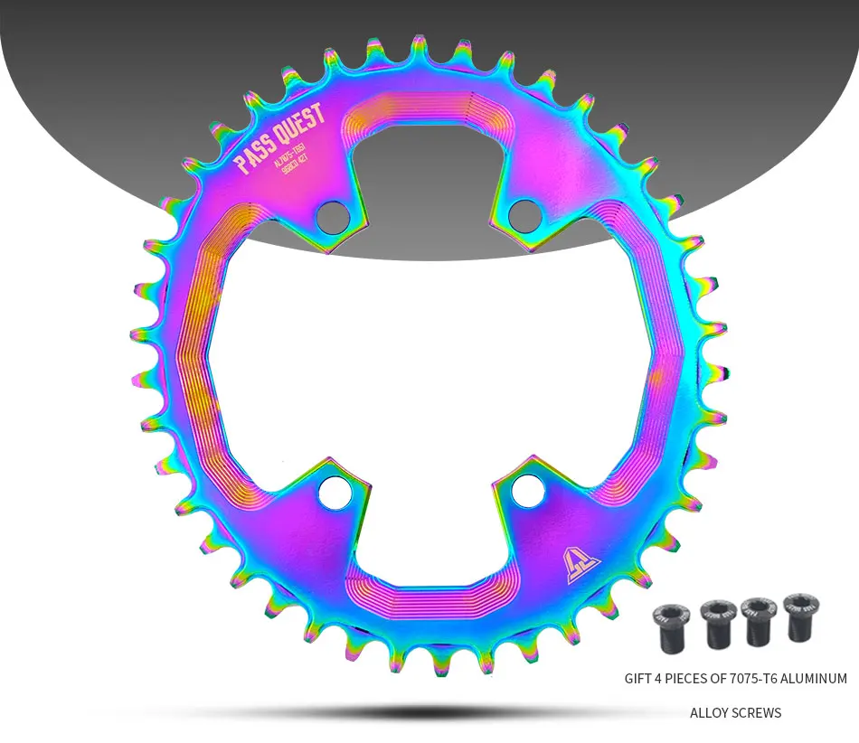 Pass Quest титановая овальная Звездочка 96BCD 32-42T узкая широкая велосипедная цепь MTB для deore xt M7000 M8000 M9000