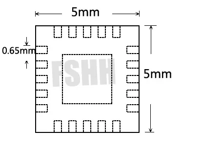 Fshh qfn20 Тесты разъем wson20 udfn20 mlf20 IC Разъем Булавки шаг = 0.65 мм Размеры = 5x5 мм
