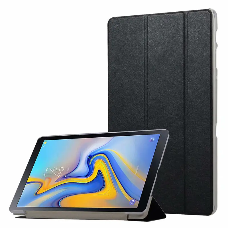 Case For Samusng Galaxy Tab A A2 10.5 inch SM-T590 T595 T597 Cover Flip Tablet Cover Leather Smart Magnetic Stand Shell - Цвет: black