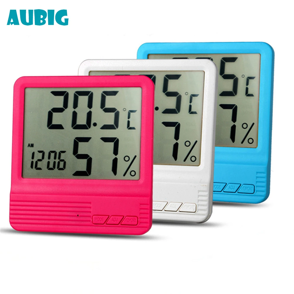 -50 ~ +70 AubigDigital LCD Electronic Temperature Humidity Meter Hygrometer Weather Station Thermometer Dsiplay with Alarm Clock |