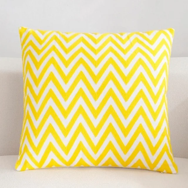 Geometric Bright Yellow Cushion Covers Home Sofa Decorative Seat Covers